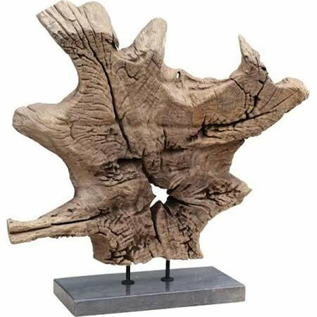MOES HOME COLLECTION Dax Natural Teak Sculpture - 28 x 18 x 8 in. EI-1049-24